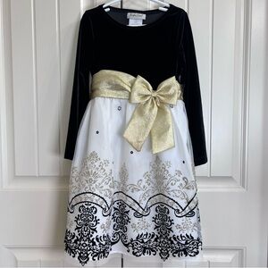 Rare Too Girls Formal Tulle Dress in Black/White, Size 7
